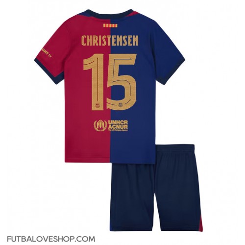 Dres Barcelona Andreas Christensen #15 Domáci pre deti 2024-25 Krátky Rukáv (+ trenírky)